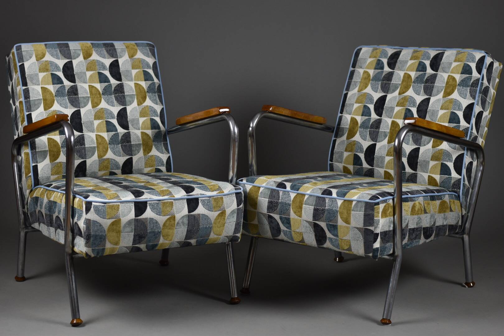 Paire de fauteuils Bauhaus, années 1950, Pologne