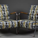 Paire de fauteuils Bauhaus, années 1950, Pologne