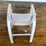 Vintage white children's chair - light grey 1950