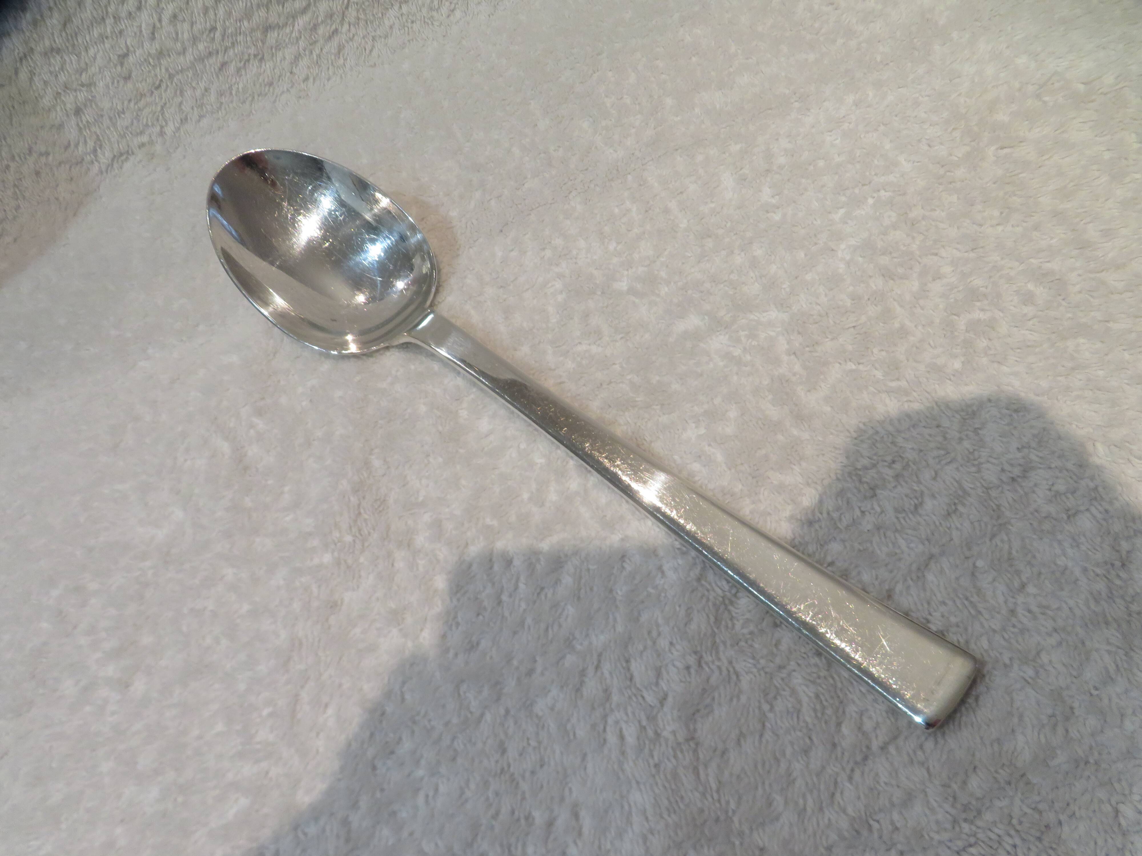 silver plated serving or stew spoon by Christofle Concorde