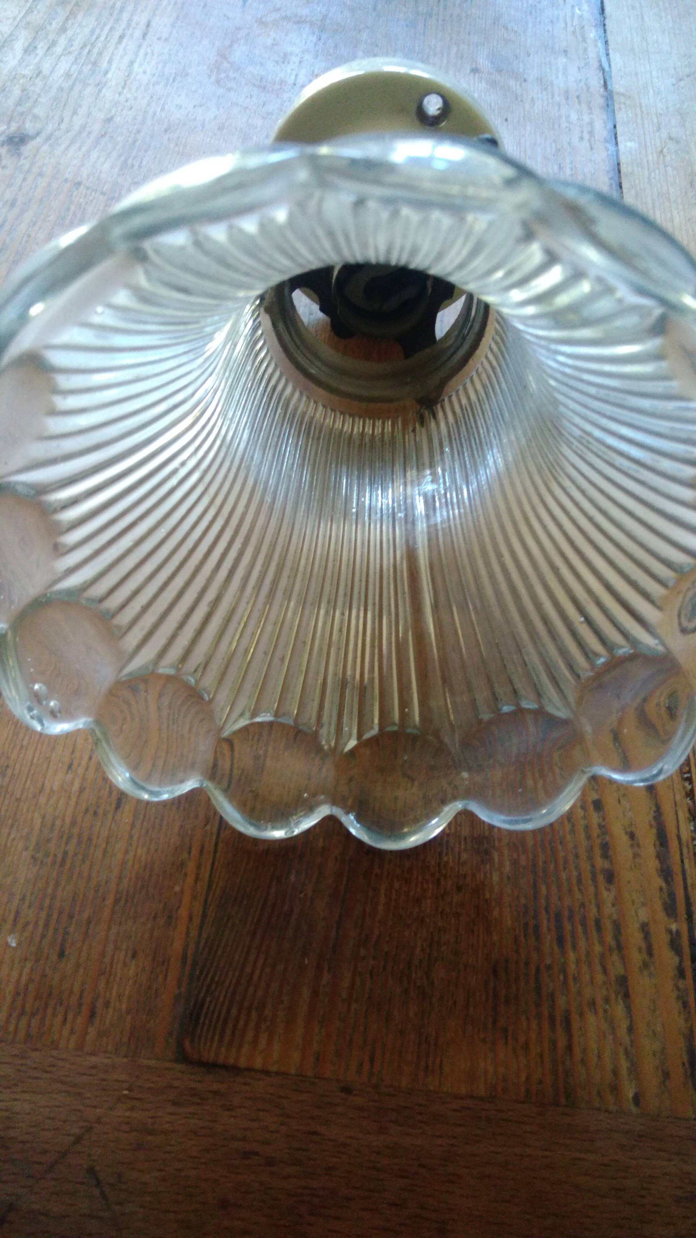 Antique glass wall lamp from the years 20/30