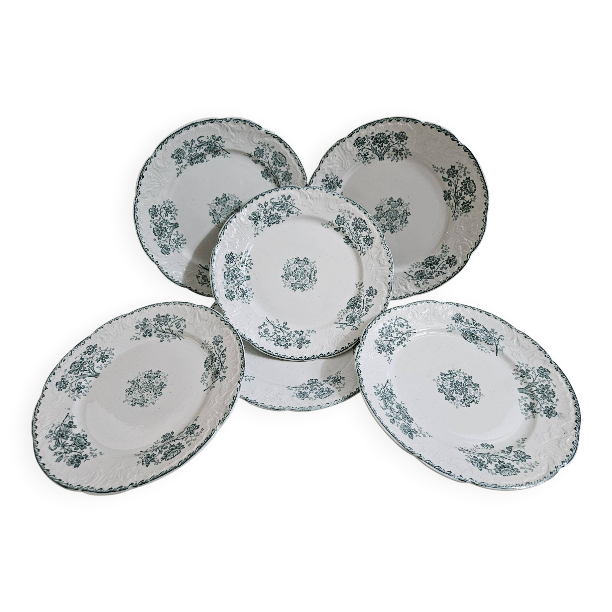 6 assiettes à dessert Terre de Fer