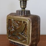 Sandstone lamp base, Willi Fischer, Ego Stengods, Sweden, 1960