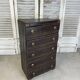 Commode semainier vintage en cuir