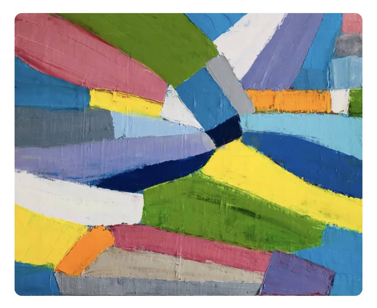 Abstract painting with knife oil