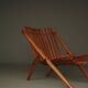 Vintage Dutch Slatted Lounge Chair in Beech, 1950s
