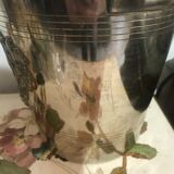 Silver metal champagne bucket