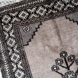 Handmade vintage Persian Gabbeh rug 111cm x 214cm, 1970s