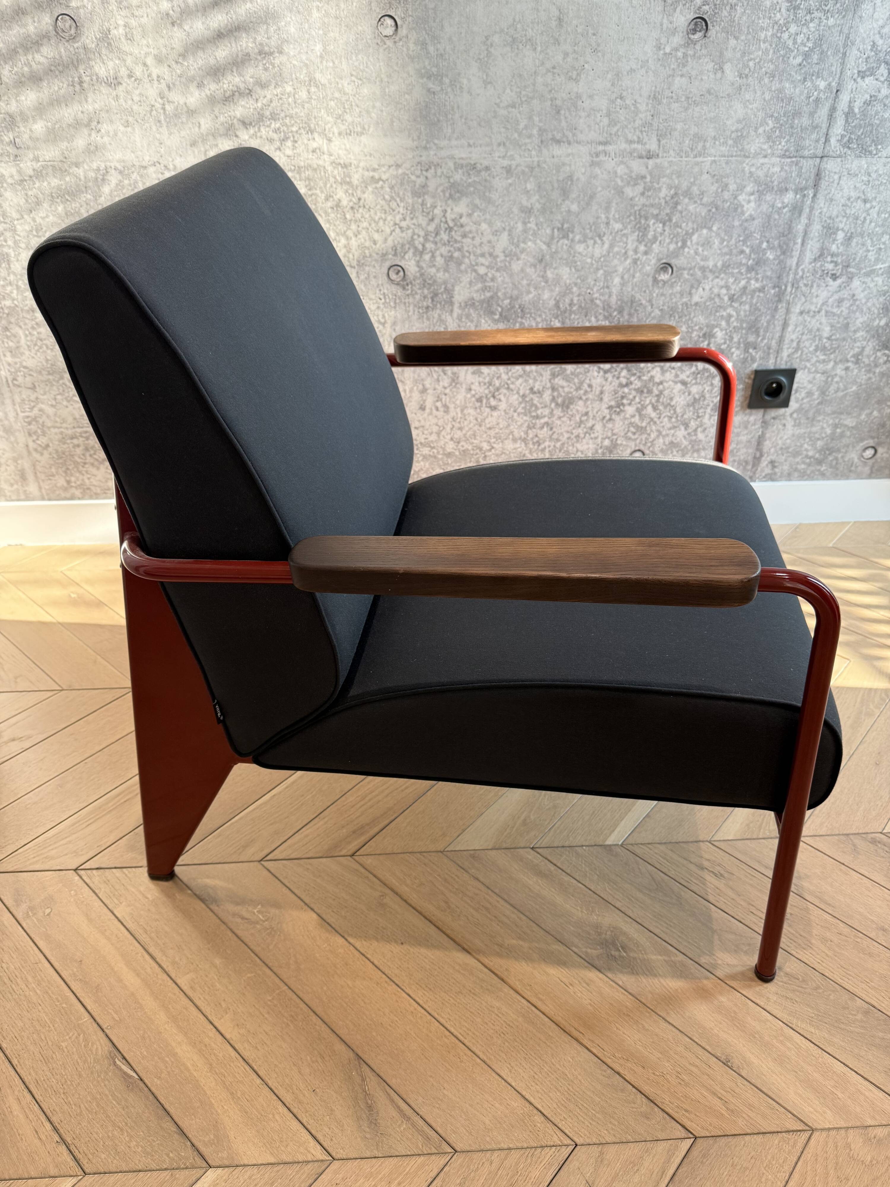 Jean Prouvé Armchair Japanese Red Leg