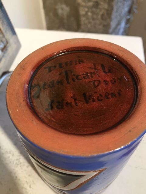 Vase à motifs de feuillages par Jean Picart le doux