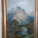 Large watercolor - Landscape dated 1887 by Edmund Phipps