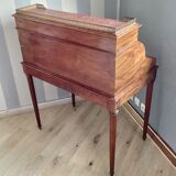 Old mahogany cylinder desk table dimension: height -112cm- width -90cm- depth -55cm