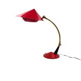Mid century red desk Lamp, Stilux Milan Italy 1960 ca.