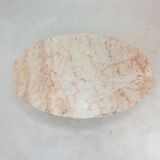 Italian marble oval coffee table, 1970's