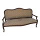 Moulded wooden bench with floral upholstery – Old-fashioned charm