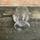 Vintage egg cup, hen shape, clear molded glass