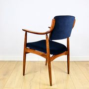 Fauteuil de bureau danois vintage - bleu marine
