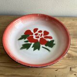 Enamelled dish vintage flowers