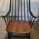 Vintage rocking chair in black stained beech