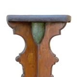 Large pair of late 18th/early 18th century painted wooden candlesticks, bases, tripods