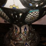 Vase potiche  en ceramique et argent orientaliste Maroc
