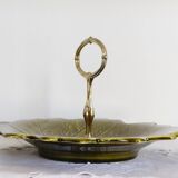 Plat à fruits en barbotine, faïence de Sarreguemines , coupe