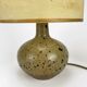 Lampe champêtre en grès pyrité et fleurs séchées années 70