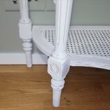 Console demi-lune de style Shabby