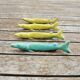 4 antique ceramic fish knife rests