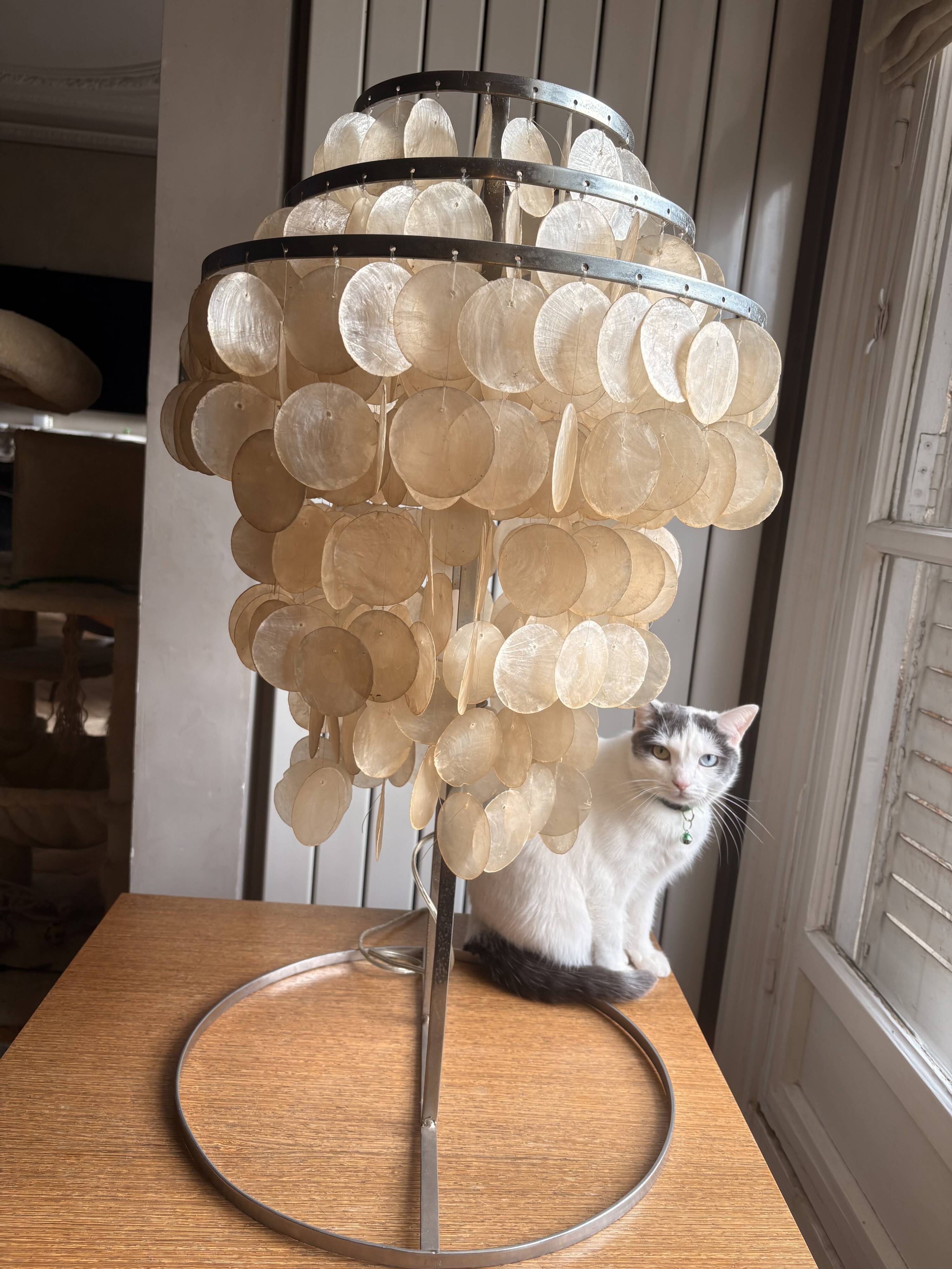 vintage mother-of-pearl lamp