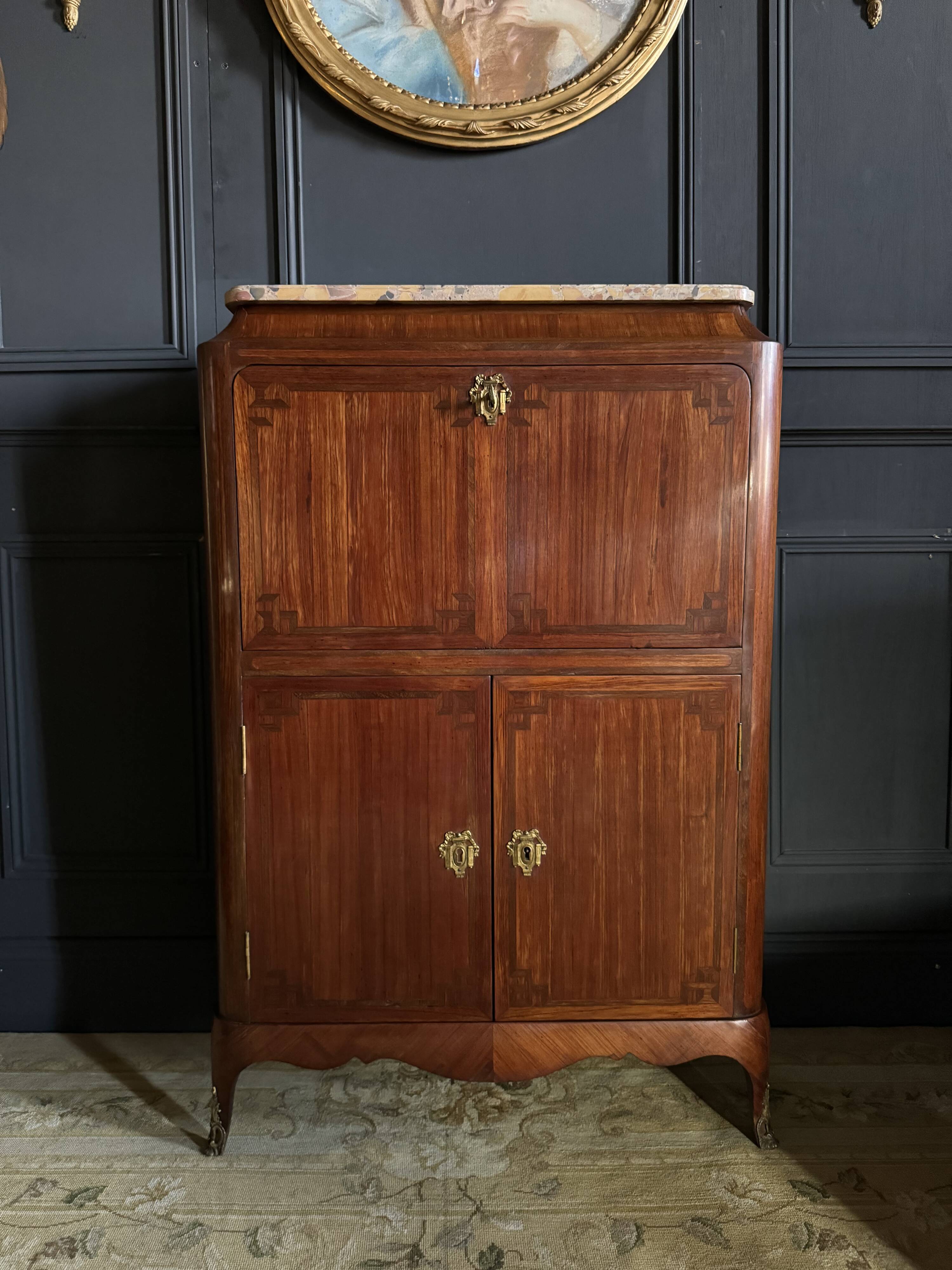 Children's secretary stamped jansen in rosewood - 20th century