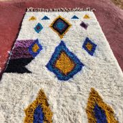 Beni Ouarain rug 250x150 cm in natural wool – Moroccan Berber rug