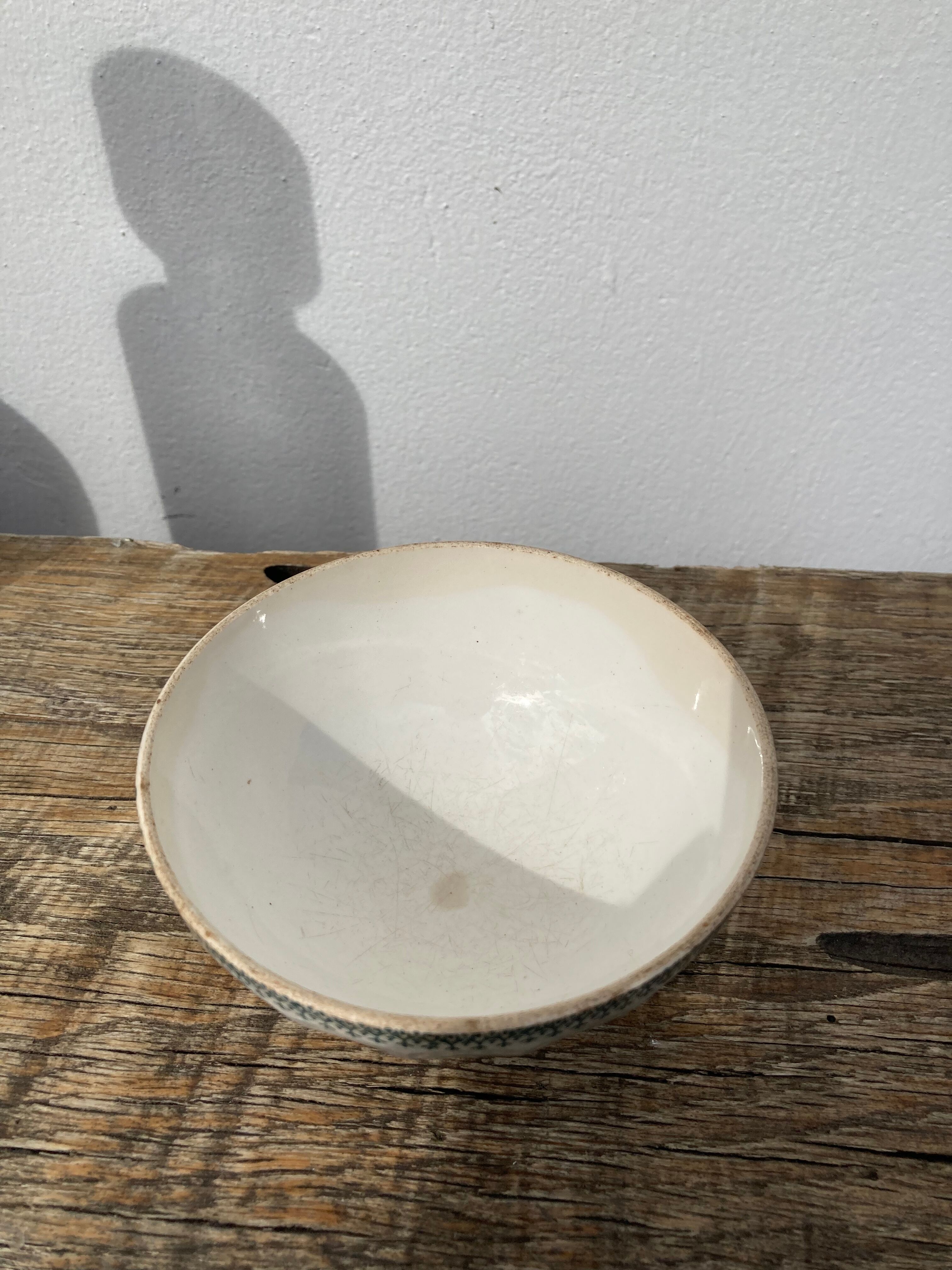 Old bowl Sarreguemines Digoin 400 Saint Amand in blue earthenware / vintage ceramic