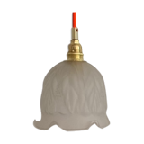 Art Deco pendant lamp in frosted glass