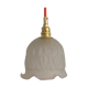 Art Deco pendant lamp in frosted glass