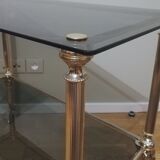 Art deco service in glass and brass.