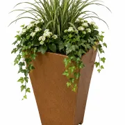 Jardinière en bois minimaliste, géométrique vintage
