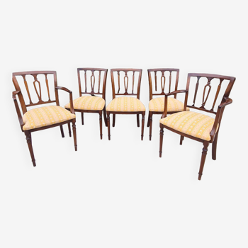 Mobilier de salon anglais en acajou vers 1900