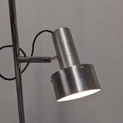 Space age modernist floor lamp with 2 aluminium spots, France circa 1970.