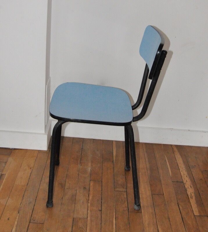 Blue formica chair