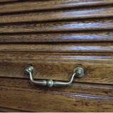 Antique Tambour Cabinet | Rolling Shutter Cupboard | Classic Filing Cabinet