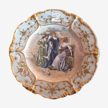 Assiette festonnée de Jean Pouyat XIXème siècle