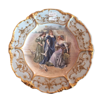 Assiette festonnée de Jean Pouyat XIXème siècle