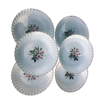 Lot 6 assiettes Lunéville
