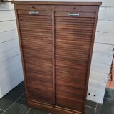 Double oak curtain file cabinet