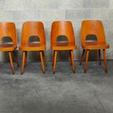 Suite of 4 chairs 515 by Oswald Haerdtl for TON