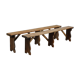Set of two vintage pine benches, 1940