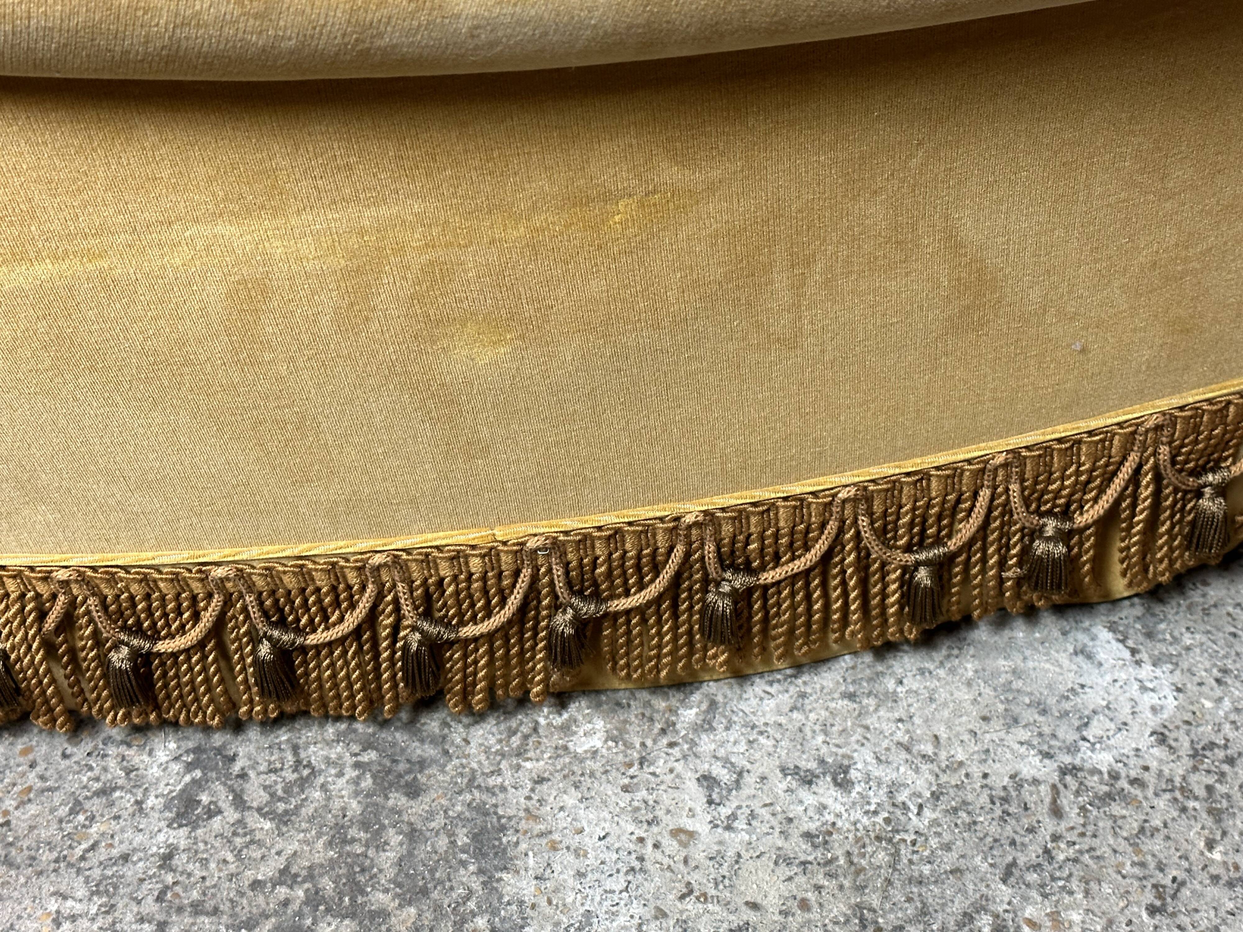 Fauteuils vintage 1950 en velours jaune