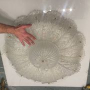 Extra Large Murano Glass Flushmount Light by Bucintoro Glass 1970’s