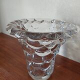 Vase en cristal transparent Pierre D'Avesn , Art Deco